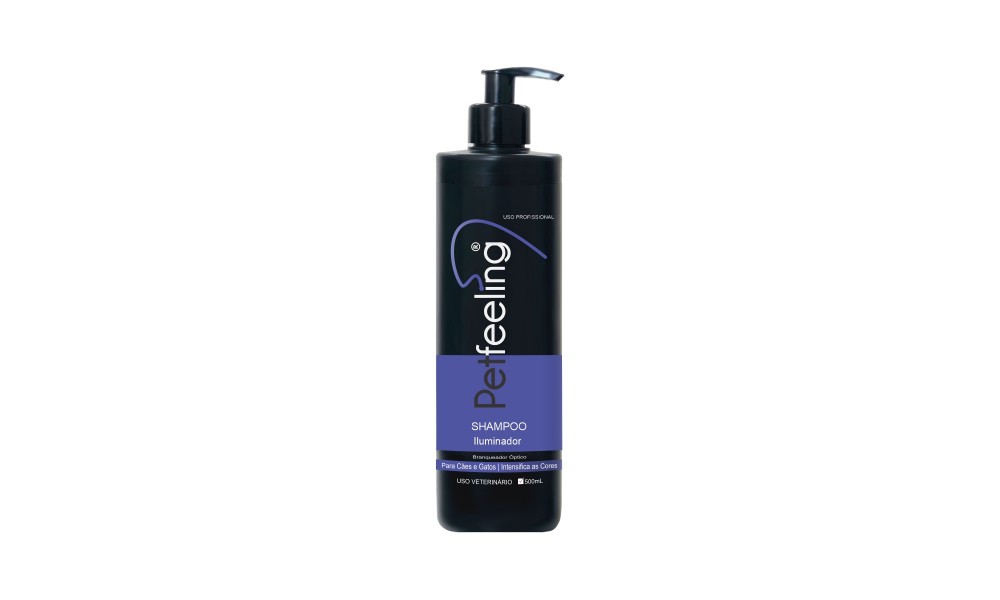 shampoo iluminador 500ml petfeeling - uso veterinario
