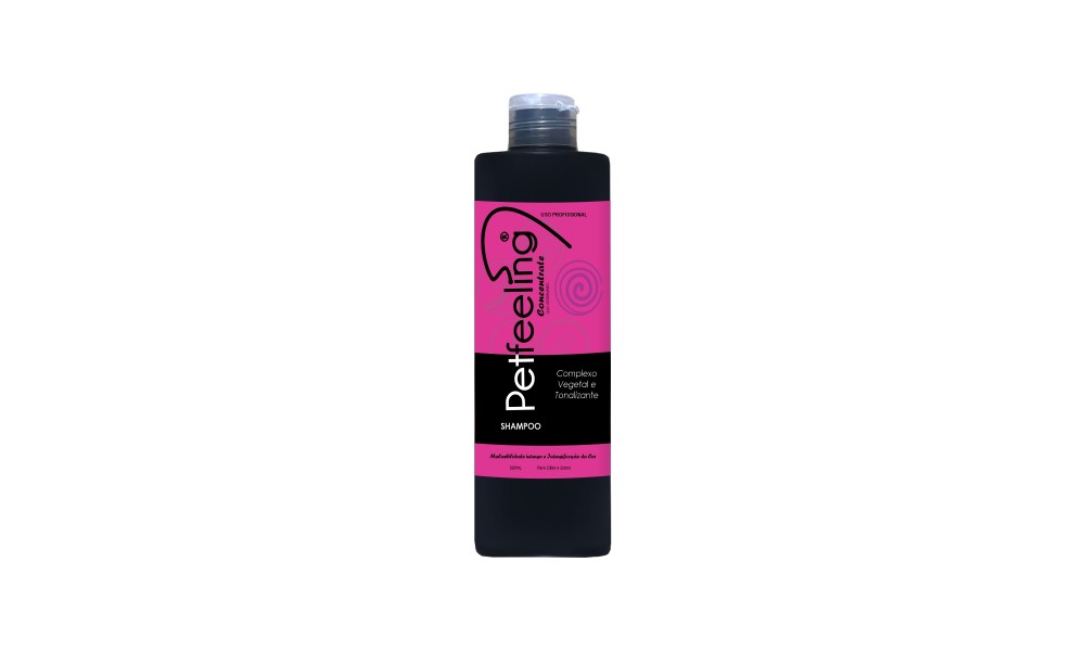shampoo complexo vegetal e tonalizante 500ml petfeeling concentrate - uso veterinario