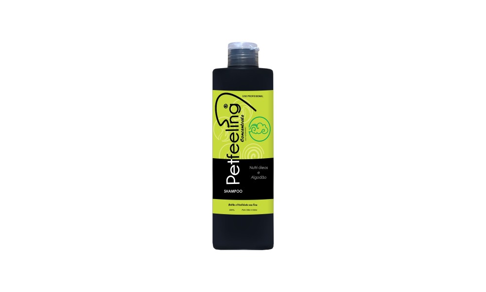 shampoo nutri-óleos e algodão 500ml petfeeling concentrate - uso veterinario