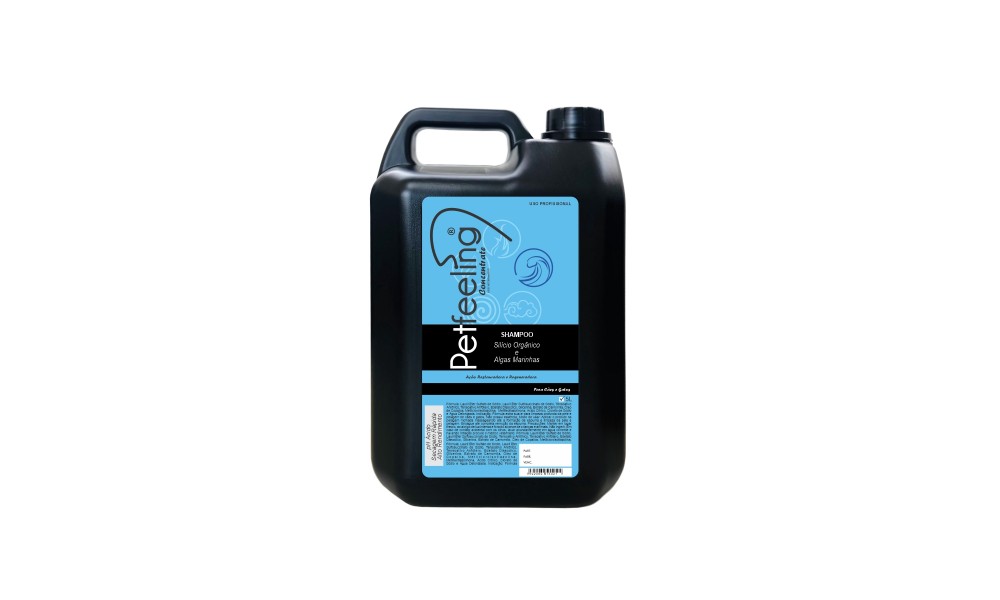shampoo silicio organico e algas marinhas 5l petfeeling concentrate - uso veterinario